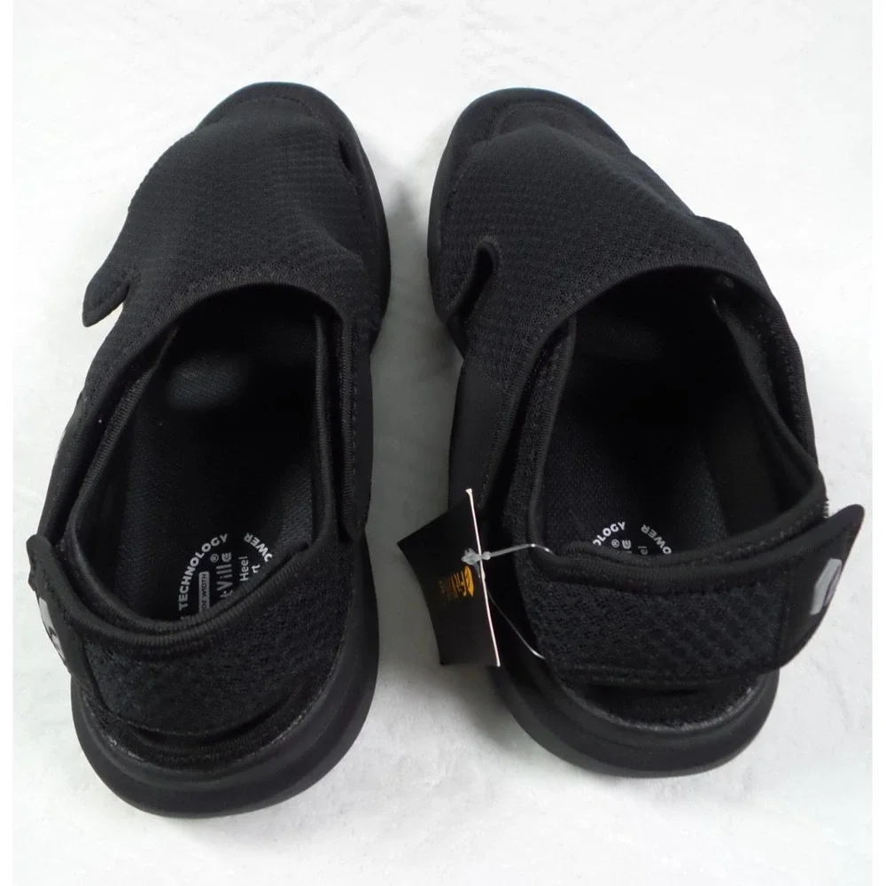 FitVille Shoes Mens Size 12.5 Wide Width Black EasyTop Recovery Sandals NWOB